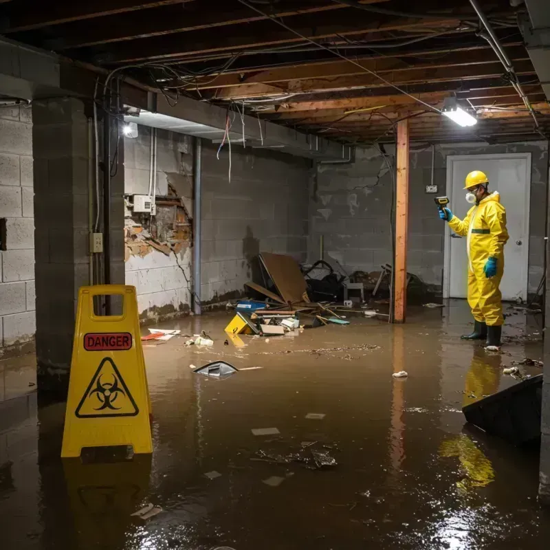 Flooded Basement Electrical Hazard in Logan Square, IL Property